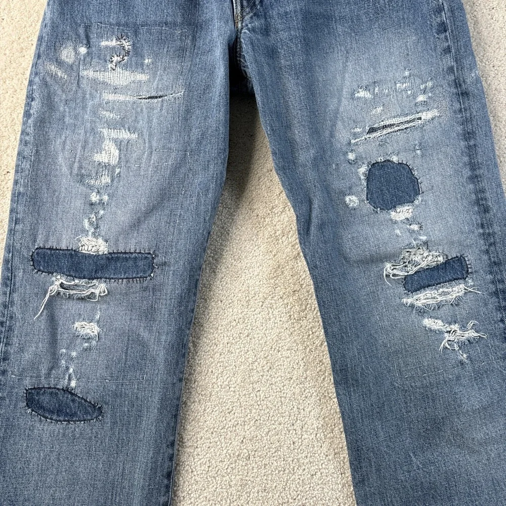 Polo Ralph Lauren‎ Jeans Vintage Classic Fit Distressed Men's 34x30 Button Fly